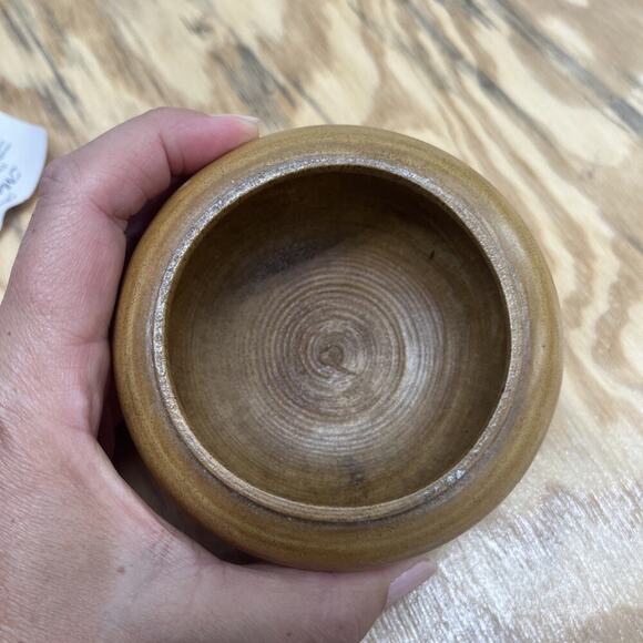 Handcrafted Mango Wood Thailand Round Wooden Box With Silver Metal Bells - Picture 4 of 9